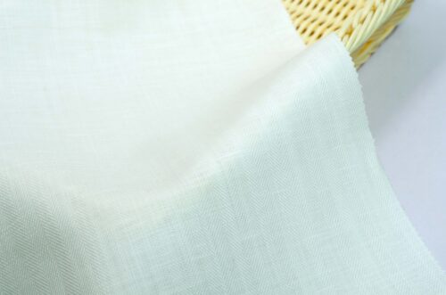 linenschina6933 (17) Tencel Linen Herringbone - 230g, 140cm Width, 25% Linen 75% Tencel - Structured Year-Round #6933