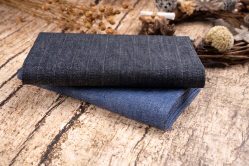 linenschinaD14009 (4) 18% Linen 80% Cotton 2% Spandex - Stretch Blend Fabric - Flexible Summer Clothing Material #D14009