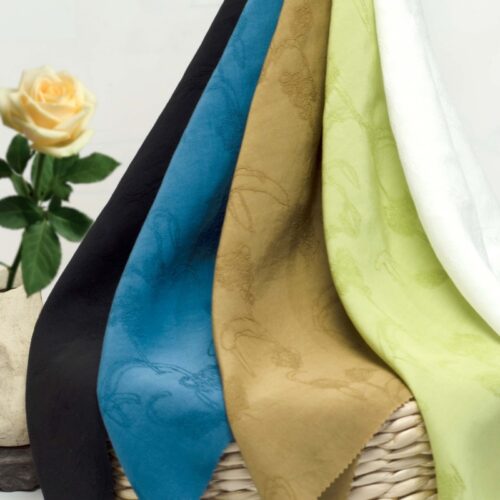 linenschinaD18003 (1) Rose Fiber 52% Filament 48% Rose 134g/m² - Floral Scented Jacquard - Luxury Spring/Summer Dress Fabric #D18003