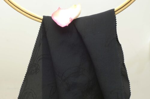 linenschinaD18003 (15) Rose Fiber 52% Filament 48% Rose 134g/m² - Floral Scented Jacquard - Luxury Spring/Summer Dress Fabric #D18003