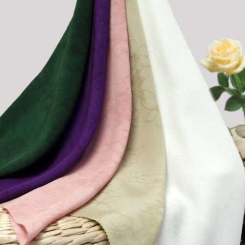 linenschinaD18004 (1) 51% Rose Fiber 49% Filament 118g/m² - Elegant Jacquard Fabric - Floral Aroma Textile #D18004