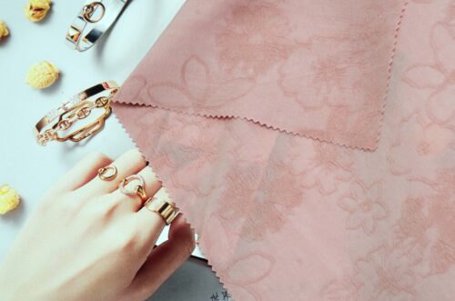 linenschinaD18004 (13) 51% Rose Fiber 49% Filament 118g/m² - Elegant Jacquard Fabric - Floral Aroma Textile #D18004