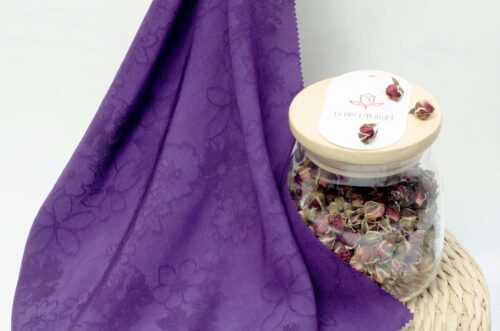 linenschinaD18004 (18) 51% Rose Fiber 49% Filament 118g/m² - Elegant Jacquard Fabric - Floral Aroma Textile #D18004