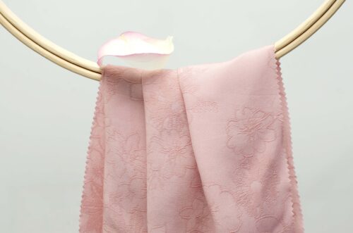 linenschinaD18004 (23) 51% Rose Fiber 49% Filament 118g/m² - Elegant Jacquard Fabric - Floral Aroma Textile #D18004