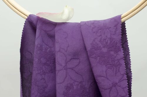 linenschinaD18004 (24) 51% Rose Fiber 49% Filament 118g/m² - Elegant Jacquard Fabric - Floral Aroma Textile #D18004