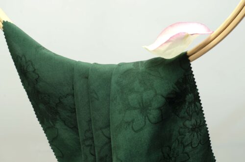 linenschinaD18004 (25) 51% Rose Fiber 49% Filament 118g/m² - Elegant Jacquard Fabric - Floral Aroma Textile #D18004