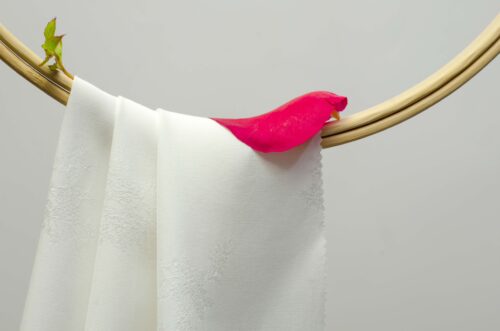 linenschinaD18006 (15) 48% Rose Fiber 52% Filament 119g/m² - Delicate Jacquard Weave - Sophisticated Summer Fabric #D18006