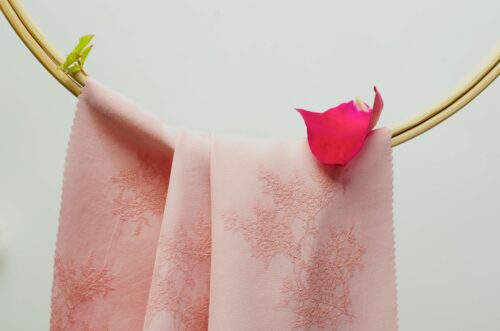 linenschinaD18006 (16) 48% Rose Fiber 52% Filament 119g/m² - Delicate Jacquard Weave - Sophisticated Summer Fabric #D18006