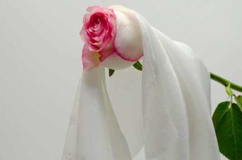 linenschinaD18006 (3) 48% Rose Fiber 52% Filament 119g/m² - Delicate Jacquard Weave - Sophisticated Summer Fabric #D18006