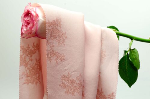 linenschinaD18006 (7) 48% Rose Fiber 52% Filament 119g/m² - Delicate Jacquard Weave - Sophisticated Summer Fabric #D18006