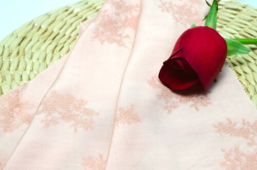 linenschinaD18006 (9) 48% Rose Fiber 52% Filament 119g/m² - Delicate Jacquard Weave - Sophisticated Summer Fabric #D18006