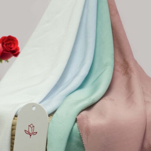 linenschinaD18007 (1) 48% Rose 52% Filament 132g/m² - Clover Jacquard Fabric - Floral Scented Dress Material #D18007