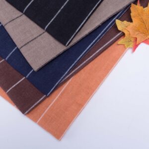 linenshina8043 (1) 85% Ramie 15% Cotton 249g/m² - Washed Striped Fabric with Rustic Charm for Winter #8043