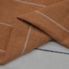 85% Ramie 15% Cotton 249g/m² - Washed Striped Fabric with Rustic Charm for Winter #8043