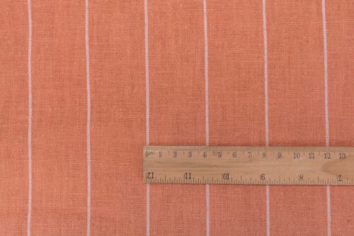 85% Ramie 15% Cotton 249g/m² - Washed Striped Fabric with Rustic Charm for Winter #8043