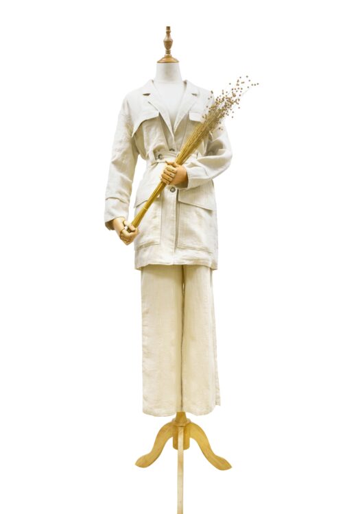 linenshina8050 (26) 100% Linen 168g/m² - Season-Adapting Fabric that Softens with Wash for Shirts and Pants #8050