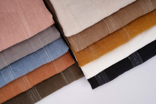 linenshina8050 (42) 100% Linen 168g/m² - Season-Adapting Fabric that Softens with Wash for Shirts and Pants #8050