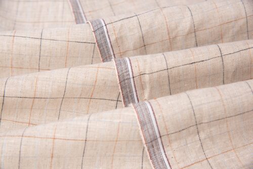 linenshina8051 (6) 100% Linen Yarn Dyed Stripe Fabric – Lightweight Pastel Cloth for Spring/Summer #8051