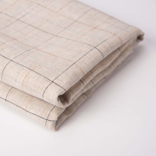 linenshina8051 (8) 100% Linen Yarn Dyed Stripe Fabric – Lightweight Pastel Cloth for Spring/Summer #8051