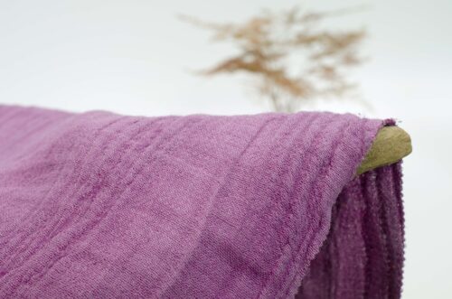 linenshina8060 (16) 55% Ramie 45% Cotton 210g/m² - Double-Layer Crinkle Fabric with Vintage Washed Look #8060