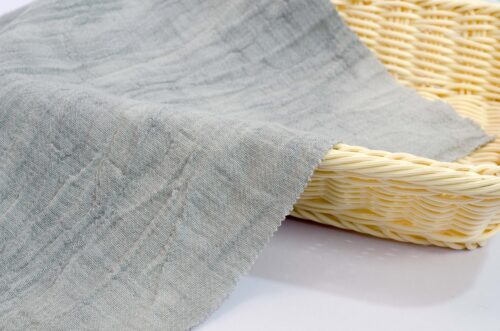 linenshina8060 (24) 55% Ramie 45% Cotton 210g/m² - Double-Layer Crinkle Fabric with Vintage Washed Look #8060