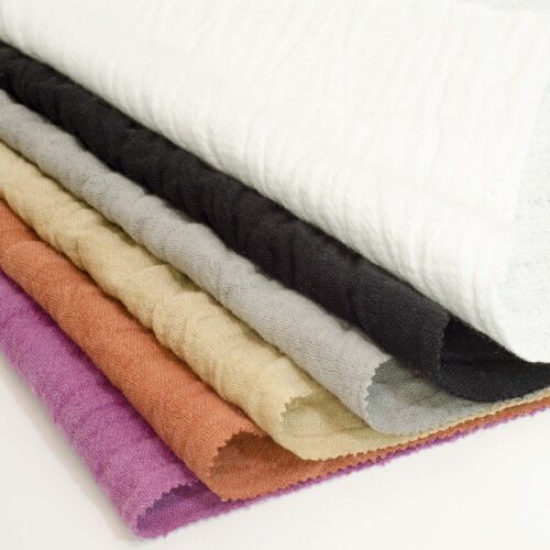 Washed Ramie Cotton Crinkle Fabric – 210gsm, Double Layer | Vintage Look for Spring/Summer Fashion Washed Ramie Cotton Crinkle Fabric – 210gsm, Double Layer | Vintage Look for Spring/Summer Fashion