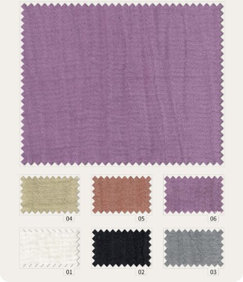 linenshina8060 (32) 55% Ramie 45% Cotton 210g/m² - Double-Layer Crinkle Fabric with Vintage Washed Look #8060