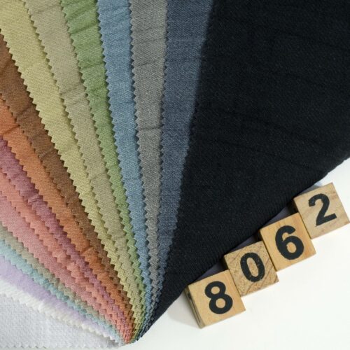 linenshina8062 (1) 55% Ramie 45% Tencel 90g/m² - Textured Stripe Fabric with Unique Wrinkled Effect #8062