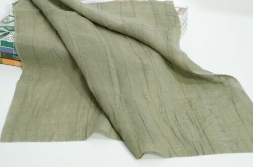 linenshina8062 (13) 55% Ramie 45% Tencel 90g/m² - Textured Stripe Fabric with Unique Wrinkled Effect #8062