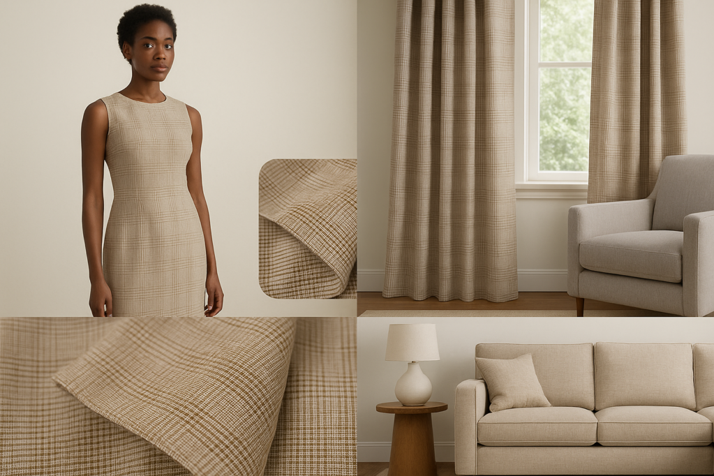 Yarn-Dyed 100% Linen Fabric with 3D Texture – 135cm Width, 123g Weight, Ideal for Spring & Summer Shirts & Pants #1240 11 产品使用场景图