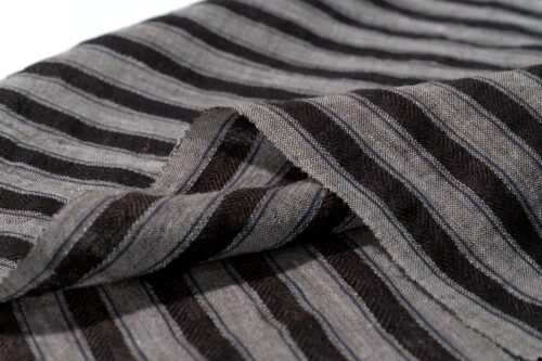 微信图片_20250609174142 2026 S/S Trend Classic Lightweight 140g Linen Cloth | 100% Natural Fiber for Summer & Spring Apparel | Soft Striped Design#9610