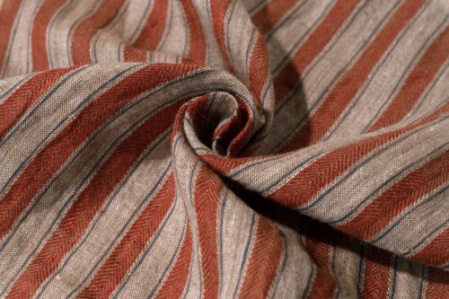 微信图片_20250609174216 2026 S/S Trend Classic Lightweight 140g Linen Cloth | 100% Natural Fiber for Summer & Spring Apparel | Soft Striped Design#9610