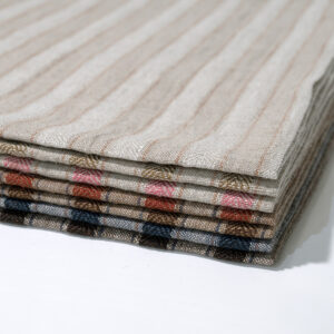 Lightweight Striped Linen Fabric – 140gsm for Summer Wear