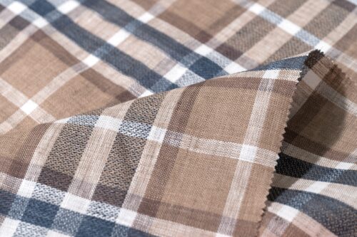 微信图片_20250612151732 2026 S/S Trend Textile Lightweight 100% Linen Yarn-Dyed Plaid Fabric 140gsm Trendy Breathable for Garments & Shirts