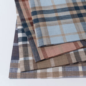 微信图片_20250612151741 2026 S/S Trend Textile Lightweight 100% Linen Yarn-Dyed Plaid Fabric 140gsm Trendy Breathable for Garments & Shirts