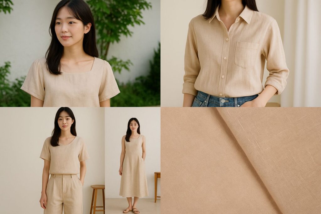 Wholesale 100% Pure Linen 125gsm Flax Textile Plain Dyed Fabric for Eco-Friendly Spring/Summer Clothing Bedding Curtains 9 283602