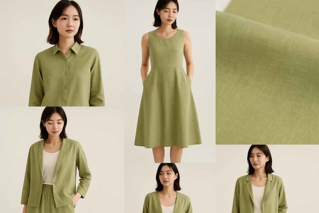 Washed Ramie Tencel Fabric - 190g, 140cm Width, 60% Ramie 40% Tencel - Soft Matte Spring Autumn #6713 10 671301