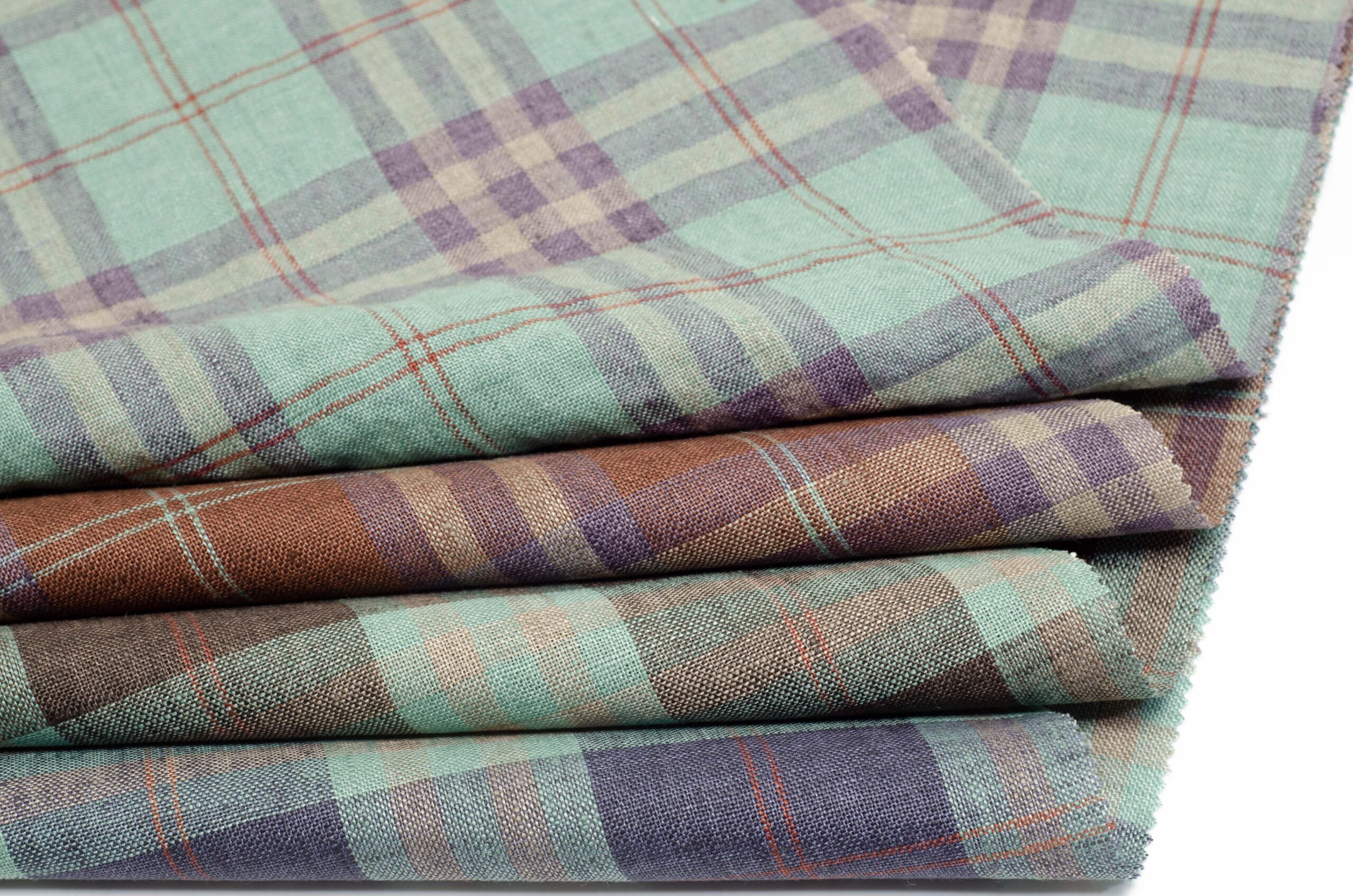 #8589 New Arrival 100%linen Flax Yarn Dyed Check Fabric Textile Woven Plaid Fabric for Garment Shirts 3 MZC 1522 scaled