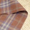 MZC_1534 #8589 New Arrival 100%linen Flax Yarn Dyed Check Fabric Textile Woven Plaid Fabric for Garment Shirts