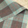 MZC_1535 #8589 New Arrival 100%linen Flax Yarn Dyed Check Fabric Textile Woven Plaid Fabric for Garment Shirts