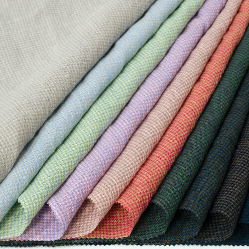 MZC_7546 French washed linen gingham fabric #8599 small plaid pattern