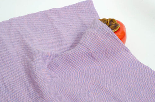 MZC_7550 8599# French Washed Linen Fabric Small Gingham Fabrics Yarn Dyed Shirt Plaid Check 100%linen Fabric for Clothing