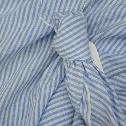 主图_001 #1244 New Arrival Stripe Woven Shirts Yarn-Dyed French Linens 100% Sustainable Linen Fabric for Clothing for Boys and Girls