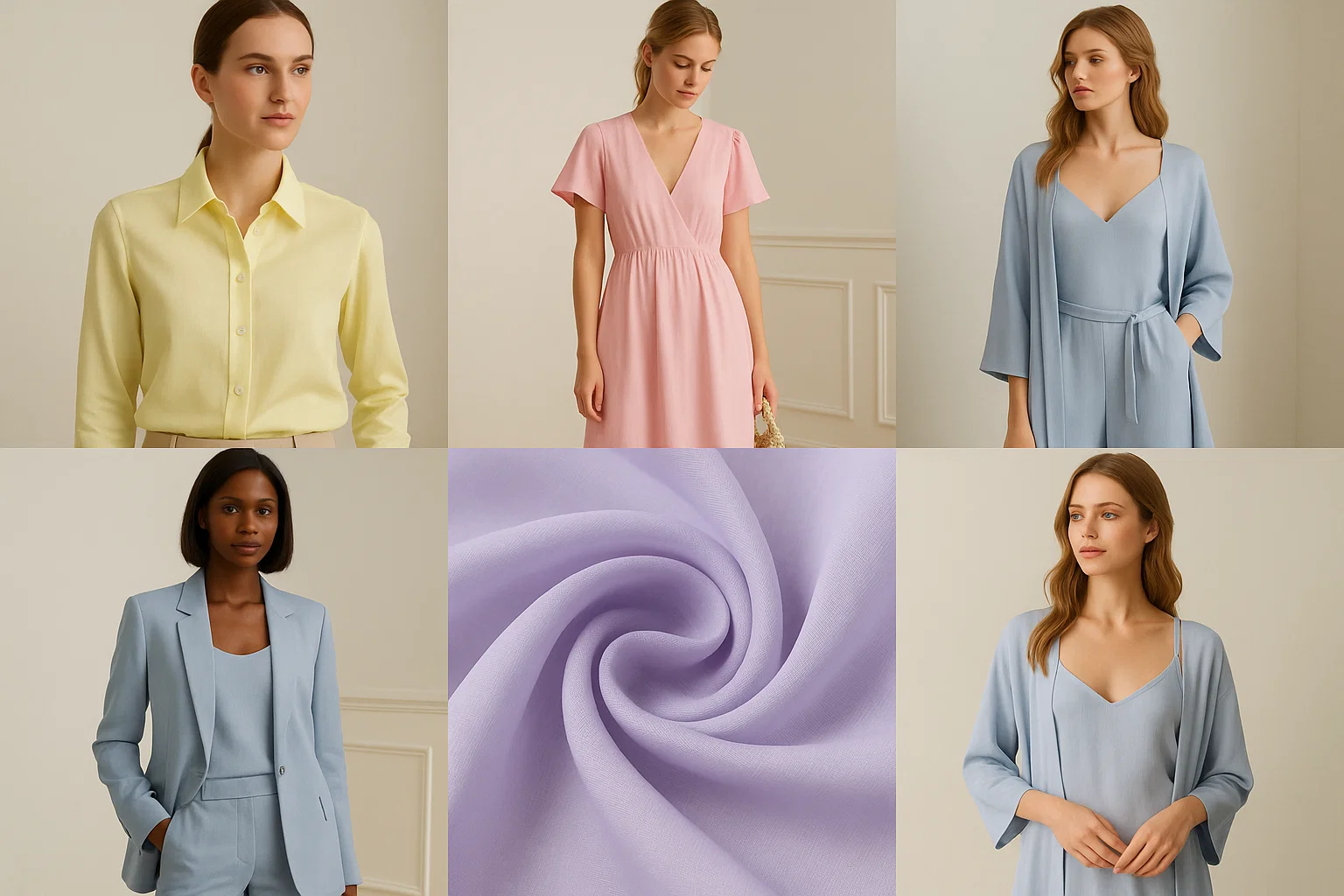 9372# Silk Wool Tencel Blend Fabric 64gsm | Feather-Light Sheer Material with Soft Glow | Premium Summer Shirting & Dress Fabric B2B Supply 8 9372.01