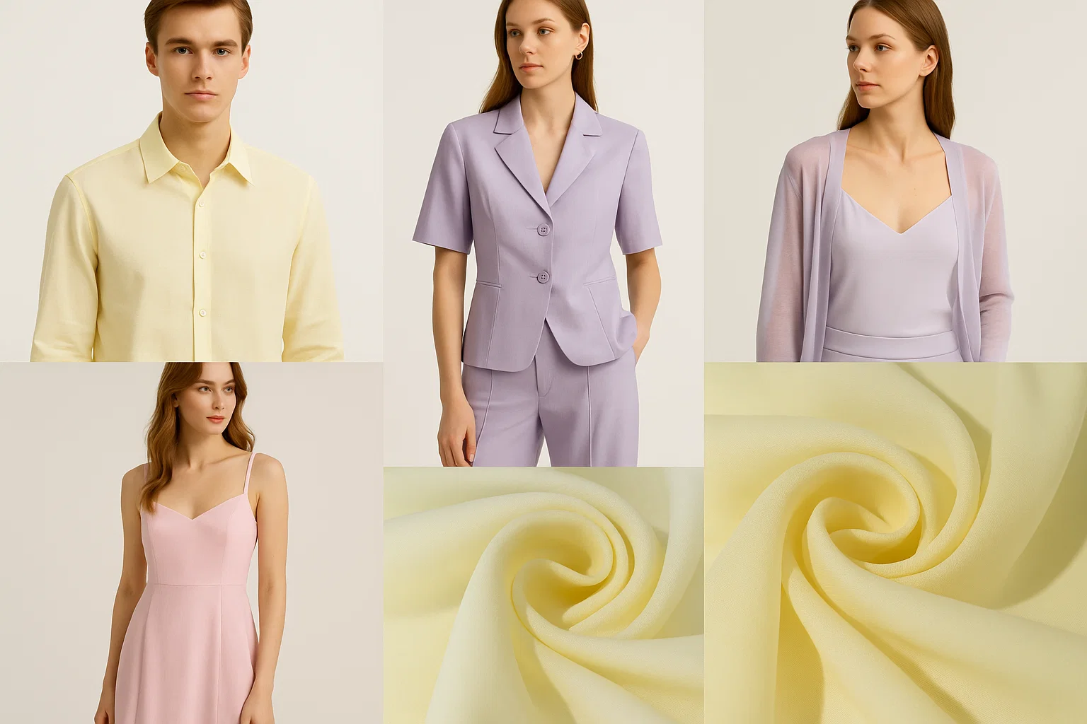 9372# Silk Wool Tencel Blend Fabric 64gsm | Feather-Light Sheer Material with Soft Glow | Premium Summer Shirting & Dress Fabric B2B Supply 7 9372