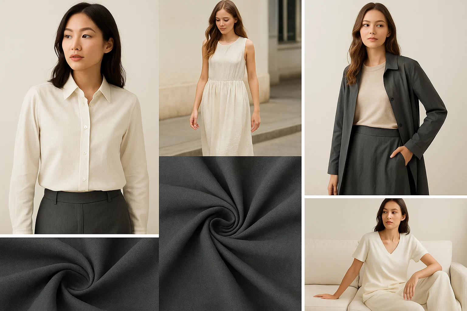 K1423# 120gsm Long Staple Cotton Cupro Blend Fabric Soft Breathable & Sustainable Textile for Fashion Apparel-for Shirts Dresses 8 k1423.01