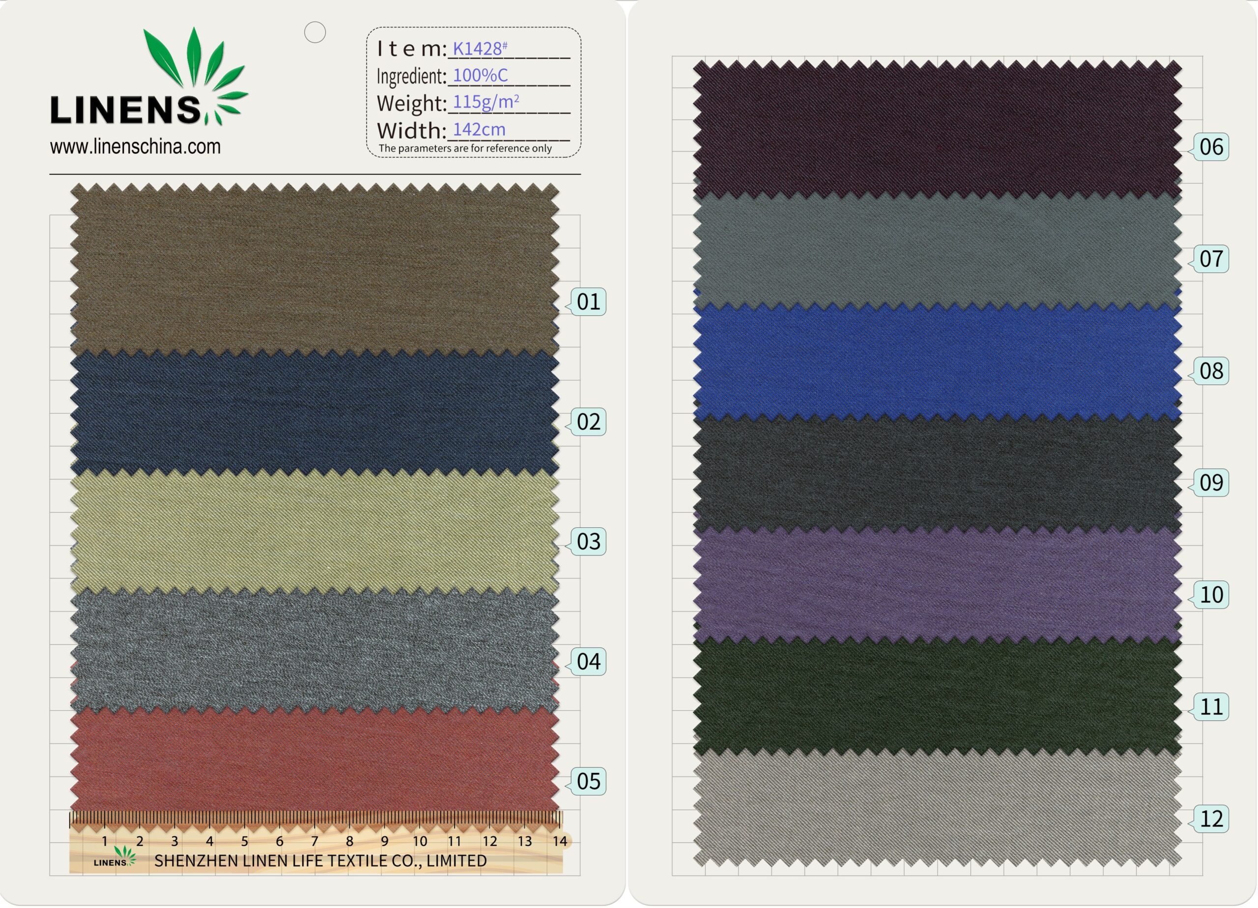 K1428# 115gsm 142cm 100% Cotton Yarn Dyed Twill Fabric | High Count High Density Soft Breathable Textile for Shirts Dresses Pants | OEM Factory Wholesale 2 微信图片 20250823181723 scaled