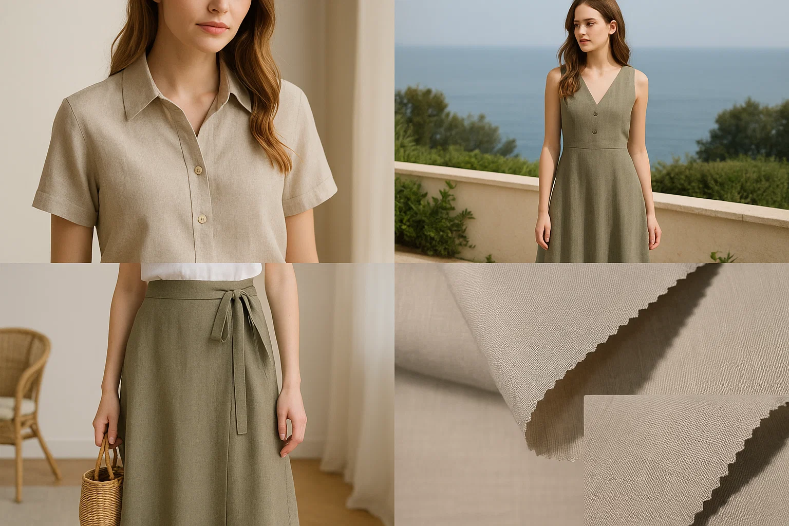 9371# 106gsm 136cm Silk Linen Cotton Blend Fabric | 8% Mulberry Silk 46% Linen 46% Cotton | Lightweight Breathable Textile for Shirts & Dresses | OEM Factory Wholesale 7 9371.01