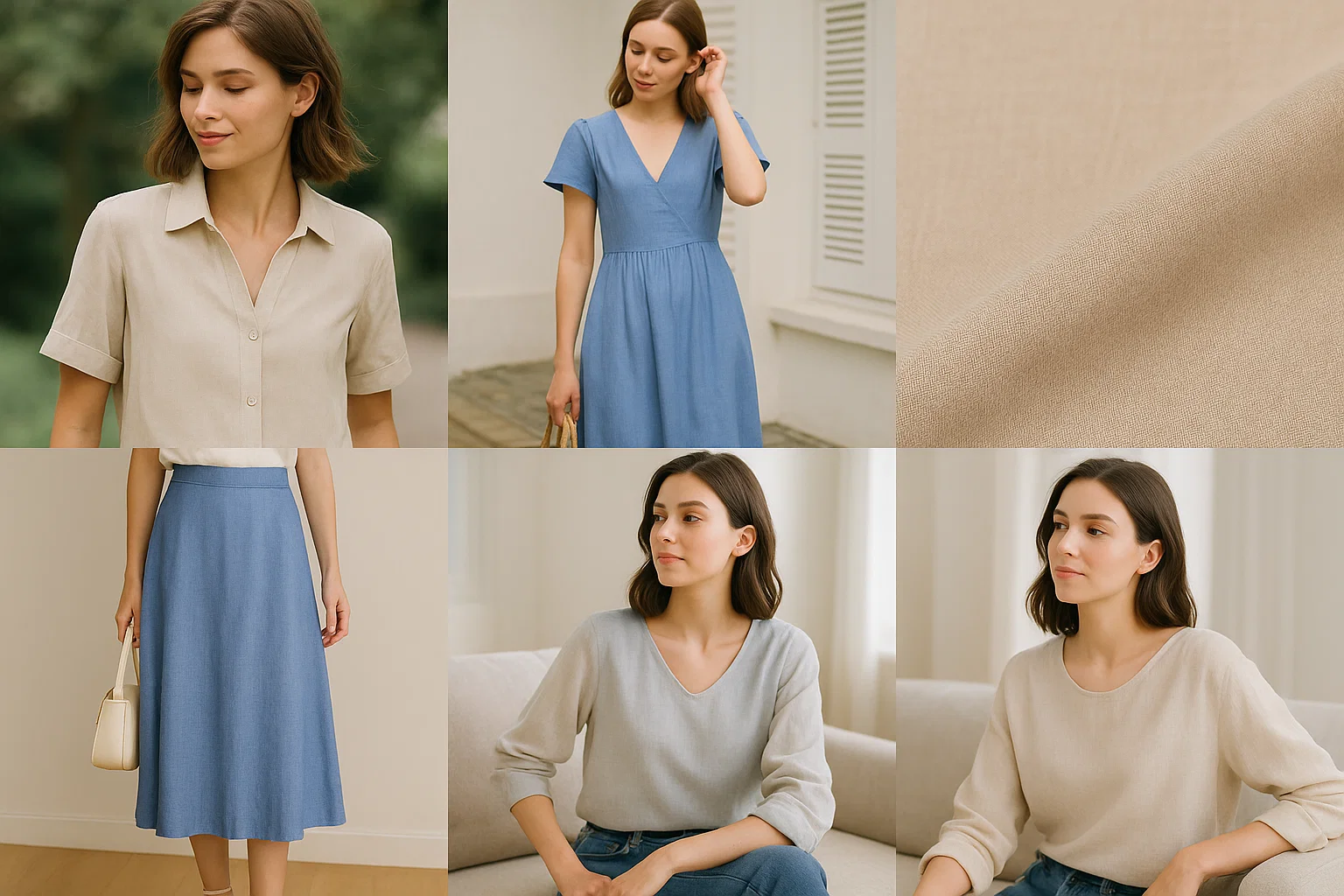 K1431# 70gsm 145cm Linen Cotton Blend Fabric | 18% Linen 82% Imported High Count Cotton | Ultra-Light Soft Breathable Textile for Shirts Dresses | OEM Factory Wholesale 7 k1431