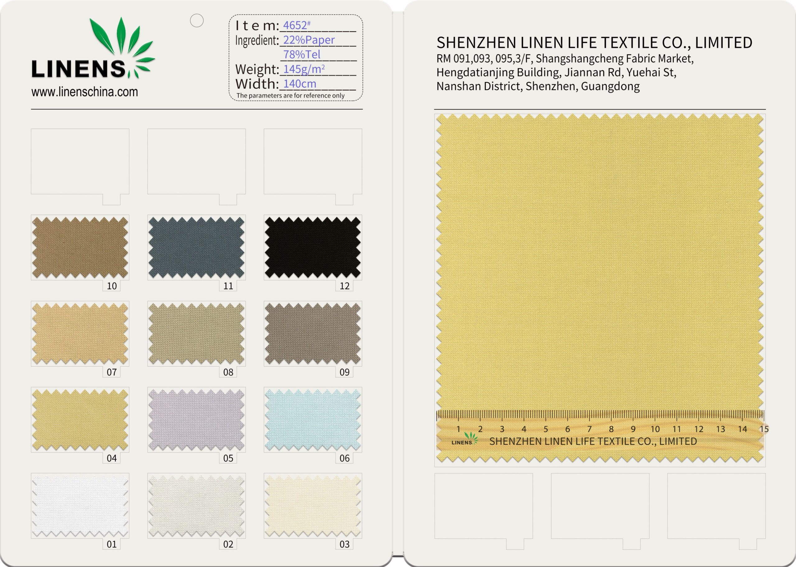 4652# 145gsm 140cm Paper Yarn Tencel Blend Fabric | 22% Paper Yarn 78% Tencel | Breathable Soft Material for Shirts & Dresses | OEM Factory Wholesale 2 微信图片 20250915161536 scaled